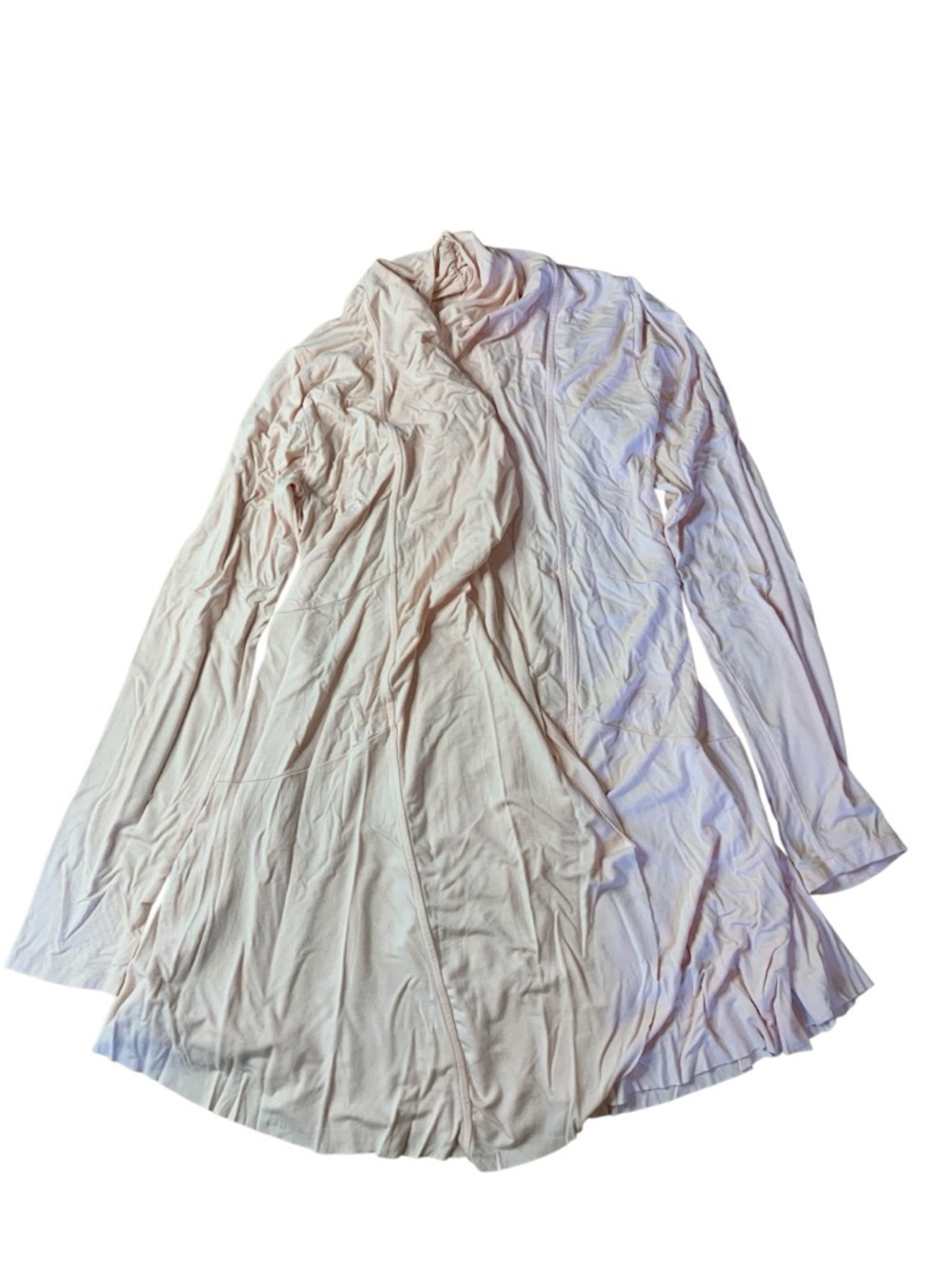 Eliana Pale Pink Draped Waterfall Cardigan - Size M